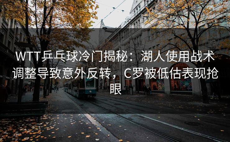WTT乒乓球冷门揭秘：湖人使用战术调整导致意外反转，C罗被低估表现抢眼